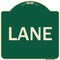 Signmission Designer Series Sign-Lane, Green & Tan Heavy-Gauge Aluminum Sign, 18" x 18", G-1818-23890 A-DES-G-1818-23890 - alternate 1